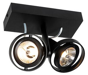 Moderni reflektor črne barve 2-luč - Master 70