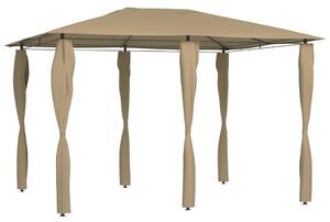 VidaXL Paviljon s pokritimi stebri 3x4x2,6 m taupe 160 g/m²