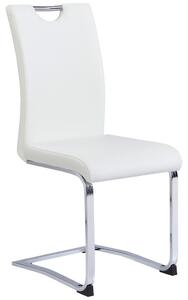 NIHAJNI STOL, kovina, tekstil bela, barve kroma