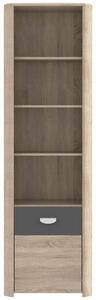 REGAL 59/194/41 cm antracit, hrast sonoma