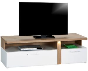 TV-ELEMENT bela, barve hrasta