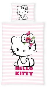 OTROŠKA POSTELJNINA HELLO KITTY 140/200 cm renforcé večbarvno