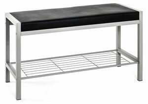 GARDEROBNA KLOP črna, barve aluminija
