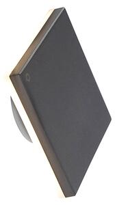 Dizajnerska stenska svetilka siva aluminij 15 cm vključno z LED 9W - Skyf