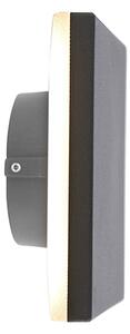 Dizajnerska stenska svetilka siva aluminij 15 cm vključno z LED 9W - Skyf