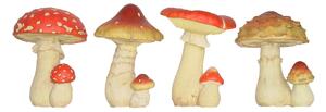 Vrtne figurice iz poliresina v kompletu 4 ks Toadstool – Esschert Design