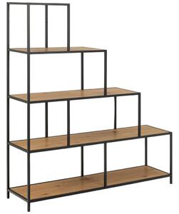 SOBNA PREGRADA 135/150/35 cm črna, barve hrasta