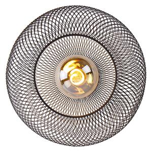 Sodobna stropna svetilka črna 30 cm - Mesh Ball