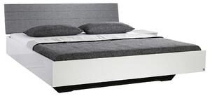 POSTELJA 180 cm x 200 cm , leseni material bela, visoki sijaj