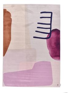 TKANA PREPROGA SHAPES - TWO 140/200 cm potiskano večbarvno, roza