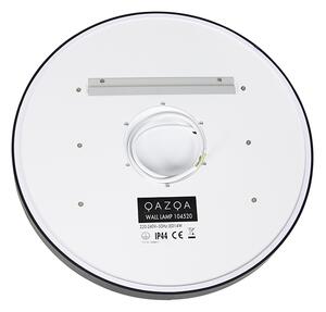 Kopalniško ogledalo črno 50 cm vklj. LED 3-stopenjsko zatemnjevanje z dotikom okroglo - Miral