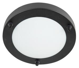 Sodobna stropna svetilka črna 18 cm IP44 - Yuma