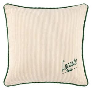 Lacoste Bombažna prevleka za blazino Lacoste L VELVET Ivoire 45 x 45 cm
