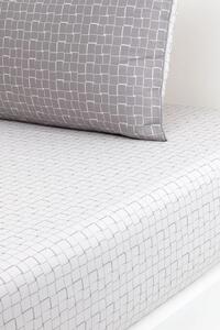 Lacoste Bombažna rjuha z elastiko Lacoste L BLOCK Greige 90 x 200 cm