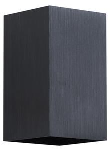 Moderna stenska svetilka gunmetal kvadratna 2-luči GU10 50mm - Sandy
