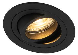 Set 6 modernih vgradnih reflektorjev črni - Rondoo