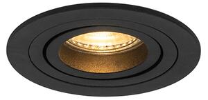 Set 6 modernih vgradnih reflektorjev črni - Rondoo