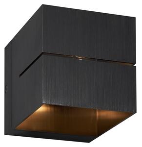 Moderna stenska svetilka gunmetal z učinkom svetlobe - Transfer Groove