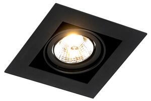 Komplet 6 modernih vgradnih reflektorjev črne barve, nastavljivih - Oneon 70