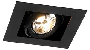 Komplet 6 modernih vgradnih reflektorjev črne barve, nastavljivih - Oneon 70