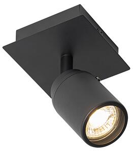 Moderni kopalniški reflektor črn kvadrat IP44 - Ducha