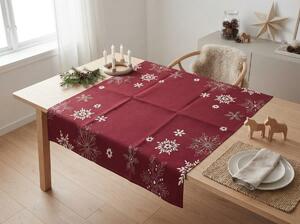 Božični prt SNOWFALL 85x85 cm, vinsko rdeč