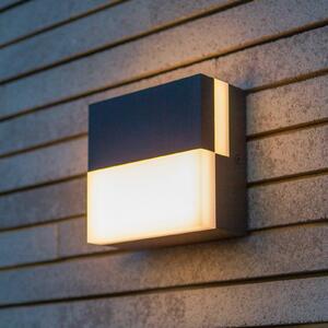 LUTEC LED-stenna svetilka za zunanjo uporabo DOMINO, temno siva, 14 x cm, IP65, Siva, Aluminij, Sodobni