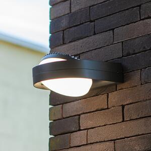 LUTEC Zunanja LED-stenna svetilka FELE, temno siva, 20 cm, kovinska, IP54, Siva, Aluminij, Sodobni