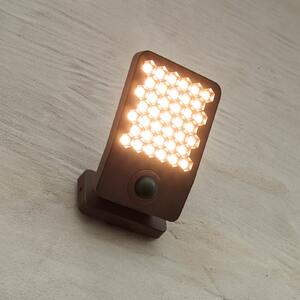 LUTEC Zunanja stenska svetilka ATLANTIS z LED-senzorjem, temno siva, 22 cm, IP54, Siva, Aluminij, Sodobni