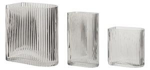 Hübsch Komplet dekorativnih vaz Hübsch Clear 13/18/20 cm 3-pack