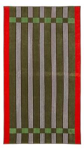 BOSS Bombažna brisača za plažo BOSS VENTO Kaki 90 x 160 cm