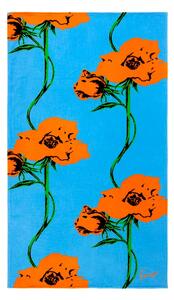 Kenzo Bombažna brisača za plažo Kenzo KPOP Turquoise 100 x 170 cm
