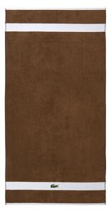 Lacoste Velika bombažna brisača Lacoste LCASUAL Pecan 90 x 150 cm