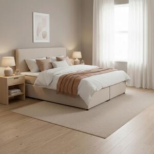 Bessagi Home Postelja Boxspring Melina, Bež, Z Nadvložkom, 180x200
