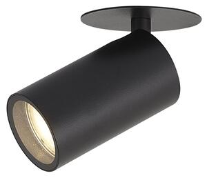 Komplet 6 modernih vgradnih reflektorjev črne barve GU10 50mm IP44 - Chels