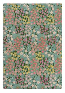 Mentolno zelena ročno tkana volnena preproga 200x290 cm Emilia Floral – Flair Rugs