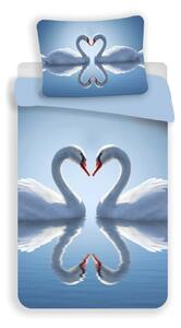 3D posteljnina iz mikrovlaken SWAN, modra Dimenzije posteljnine: 70 x 90 cm | 140 x 200 cm