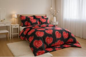 Polibombažna posteljnina VALENTINE, črna Dimenzije posteljnine: 70 x 90 cm | 140 x 200 cm