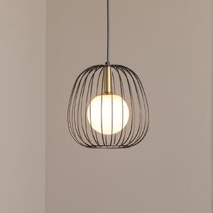 SIGMA Visoka svetilka Bell S, Ø 24 cm, 1-svetilna, črna/zlata/bela, zatemnjen, Črna, Dnevna soba / jedilnica, Kovina, Sodobni