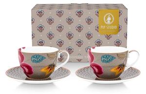 Pip Studio komplet skodelic za kavo iz glaziranega porcelana 300 ml