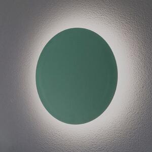 Orios Plus LED stenska svetilka, zelena, Ø 30 cm, jeklo