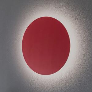 LED stenska svetilka Orios Plus, rdeča, Ø 30 cm, jeklo
