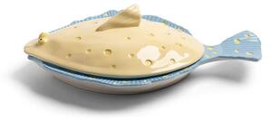 &k amsterdam Servirni krožnik za serviranje iz kamenine 29,5 x 21 x 9 cm