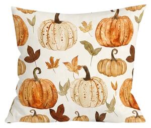 Flanelasta prevleka za blazino LEAVES & PUMPKINS 45x45 cm, barvna