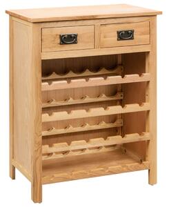 VidaXL Omarica za vino 72x32x90 cm trdna hrastovina