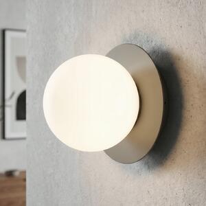 EMIBIG LIGHTING Stenska svetilka Minerva, opalno-bež, Ø 15 cm, steklo/kovina, E14, zatemnjen, Bež, Dnevna soba / jedilnica, Steklo, Sodobni, Globus