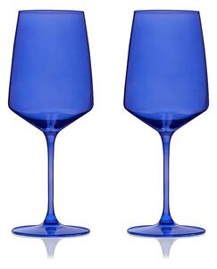 Viski komplet kozarcev na peclju za vino iz barvanega stekla 650 ml