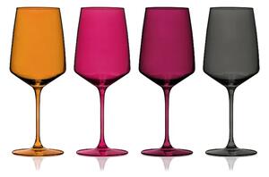 Viski komplet kozarcev na peclju za vino iz barvanega stekla 650 ml