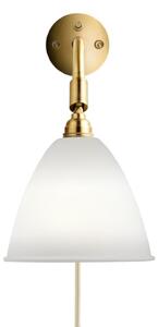 GUBI Gubi stenska svetilka Bestlite BL7, porcelan/medenina, 16 cm, E14, Bela, Dnevna soba / jedilnica, Kovina, Dizajn