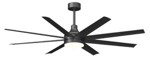 Aigostar-LED Zatemnitveni stropni ventilator LED/24W/230V 2700-6500K 165cm+Daljinski upravljalnik črna